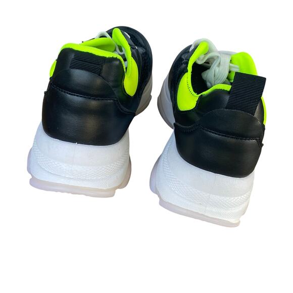 Cape Robbin Women’s Black Neon Yellow Chunky Sneaker NWOB - Picture 4 of 6